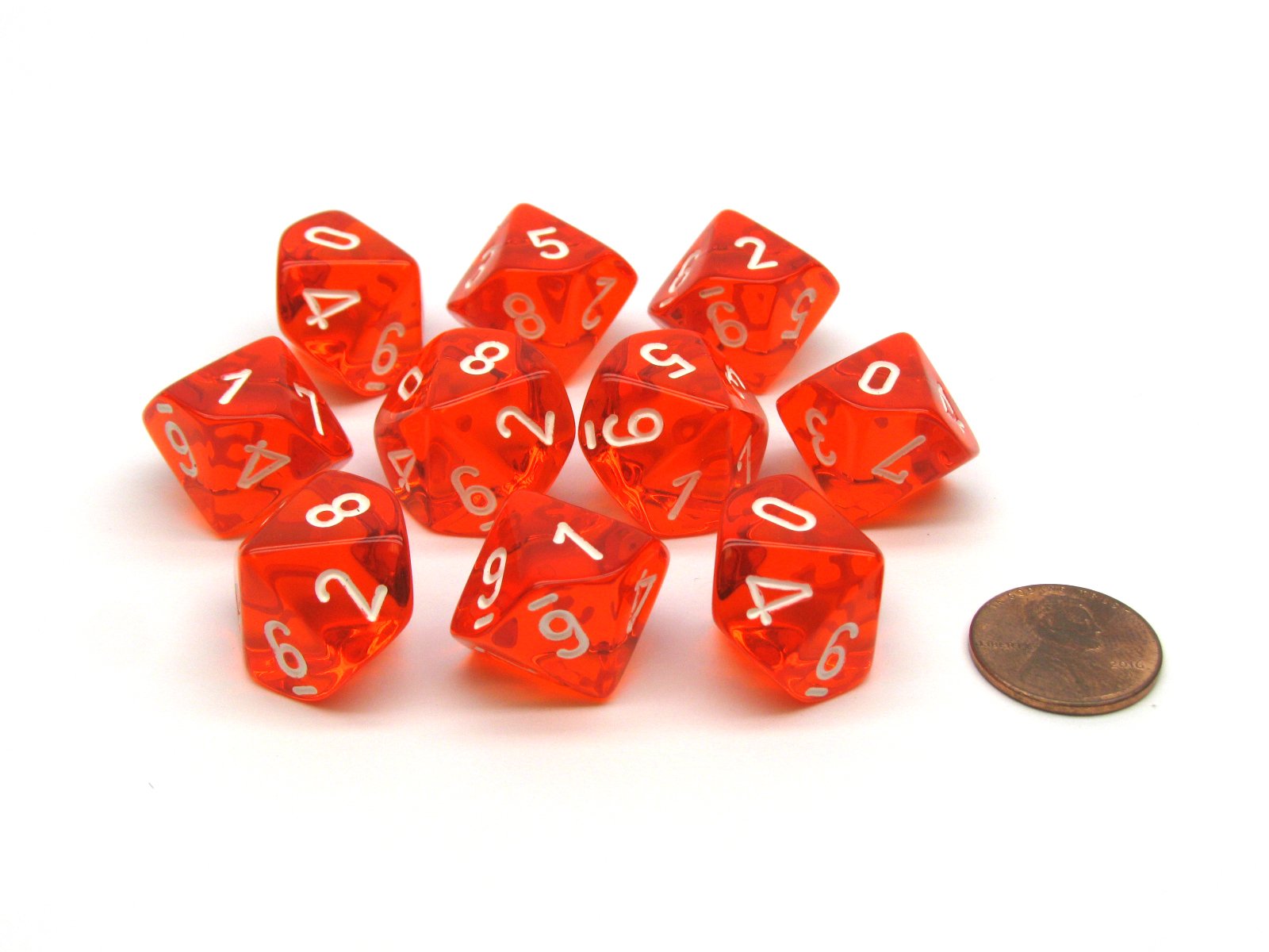 Chessex: Translucent D10 Dice Set | North Valley Games