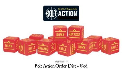Bolt Action Order Dice Set Red | North Valley Games