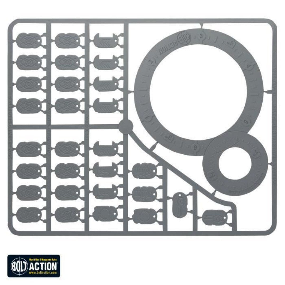 Bolt Action Templates and Tokens | Warlord Games | North Valley Games