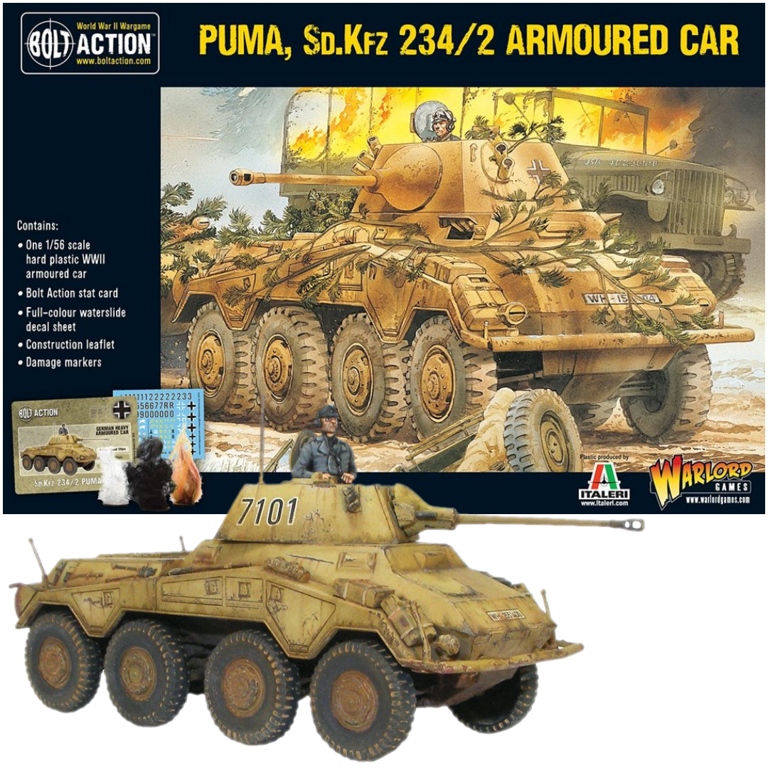 Puma Sd.Kfz 234/2 Armoured Car (Plastic) | Bolt Action | North Valley Games