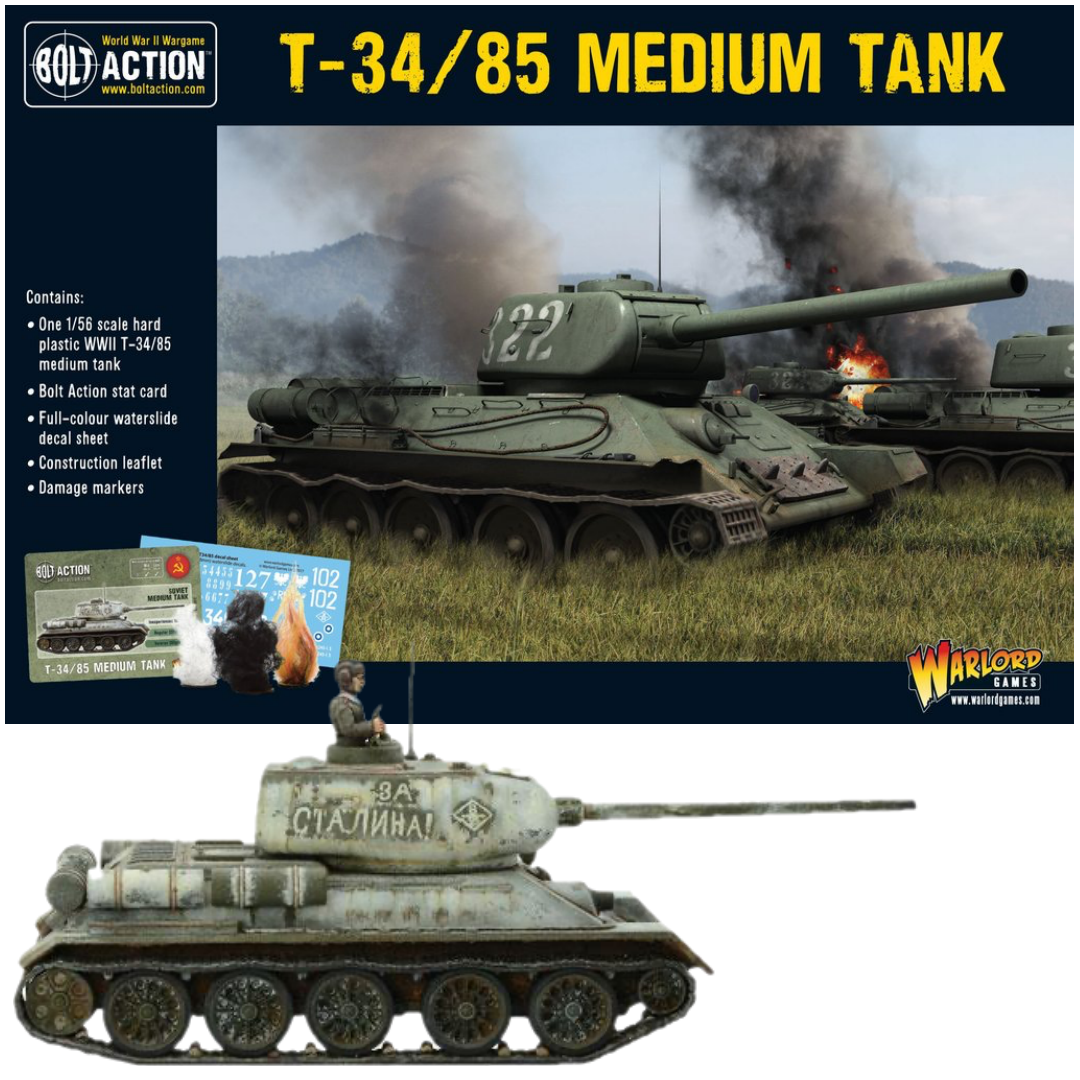 T-34/85 Medium Tank (Plastic) | Bolt Action | North Valley Games