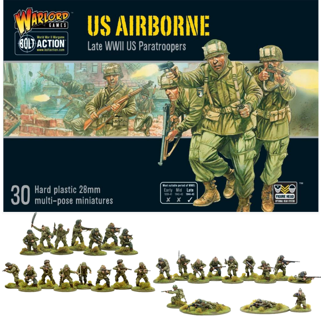 US Airborne Plastic Boxed Set | Bolt Action WW2 Miniatures | North Valley Games