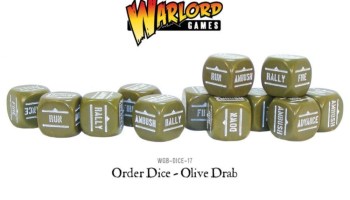 Bolt Action Order Dice Set Olive Drab