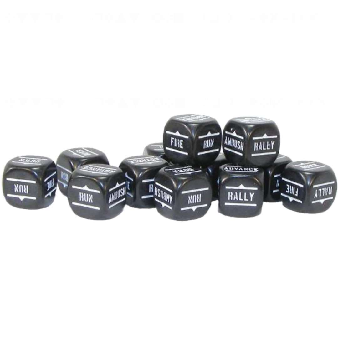 Warlord Games Order Dice Pack - Black | Bolt Action | North Valley Games