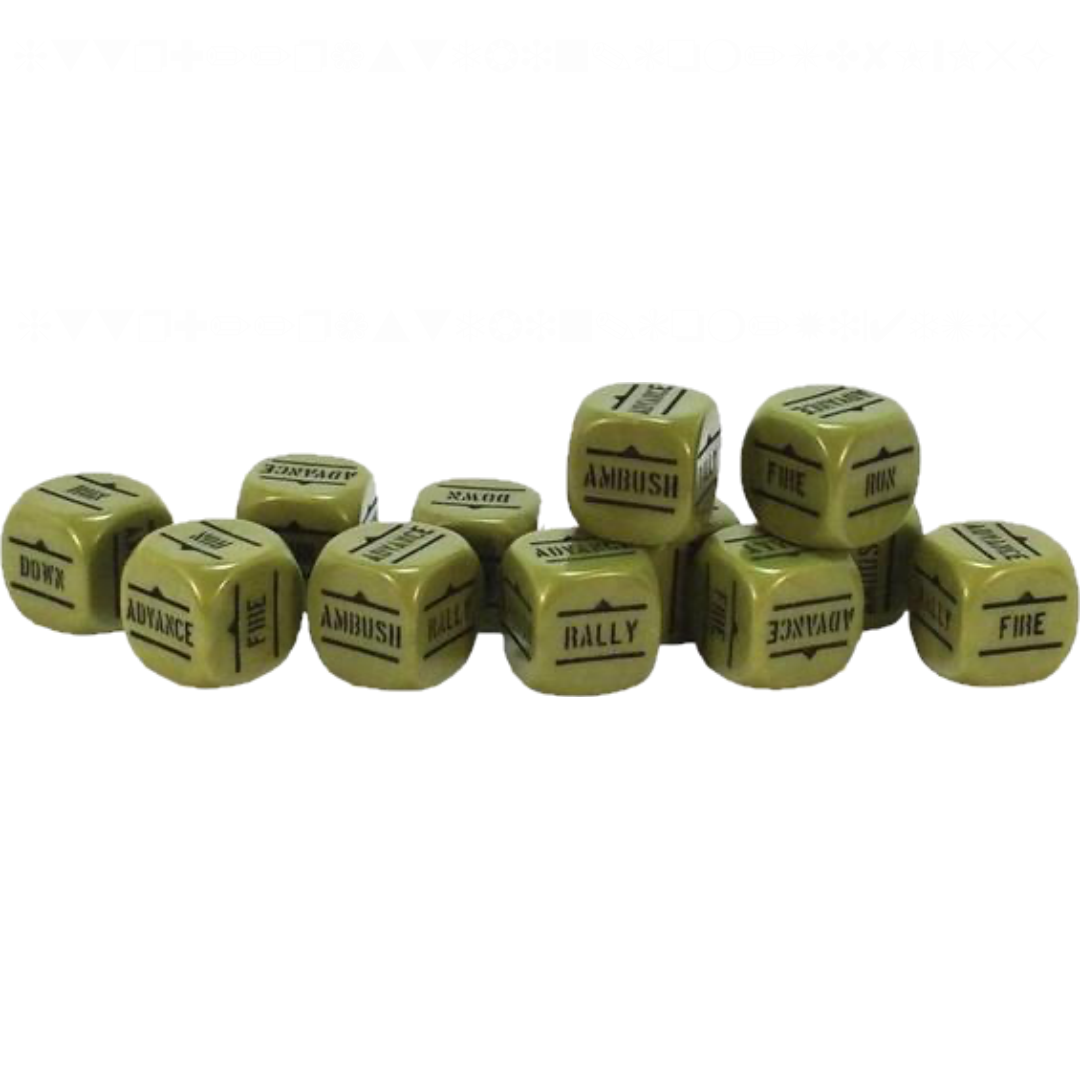 Warlord Games Order Dice Pack - Green | Bolt Action | North Valley Games
