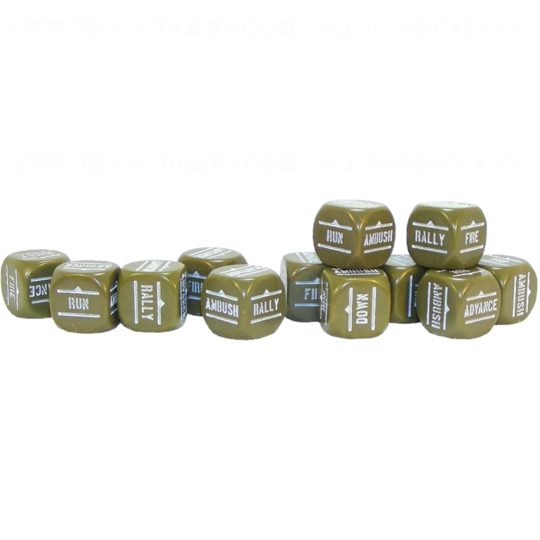 Warlord Games Order Dice Pack - Olive Drab | Bolt Action | North Valley Games