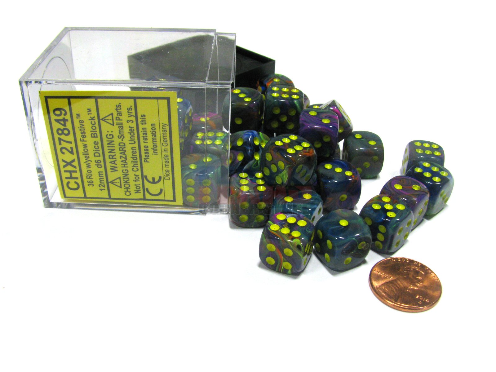 Chessex: D6 Festive™ DICE SET - 16MM | North Valley Games