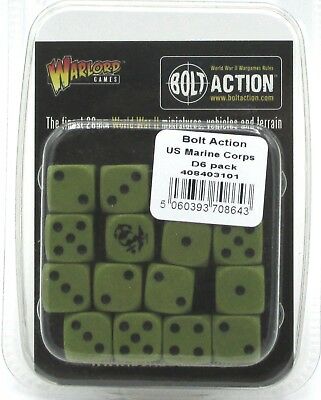 Bolt Action D6 Dice Pack US Marine Corps | North Valley Games